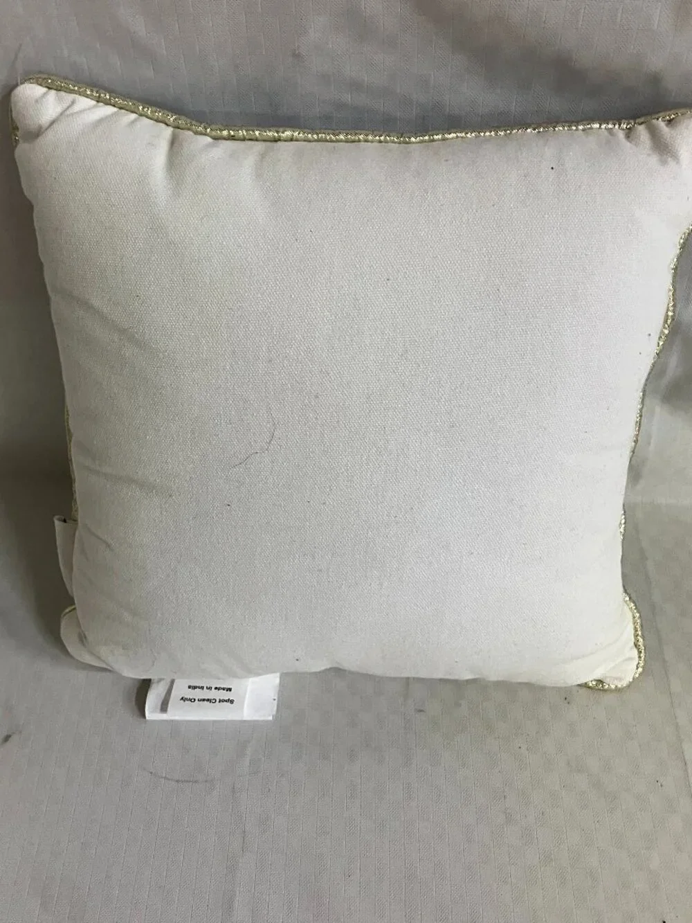 Home and We Decorative Throw Pillow 12X12 Multicolor Beaded Fish Accent